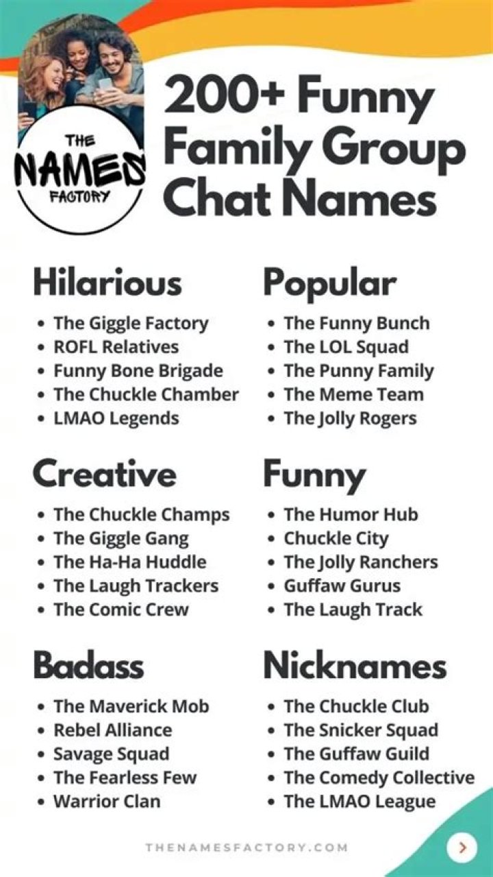 101 Funny Family Group Chat Names That Will Make Your Group Pop