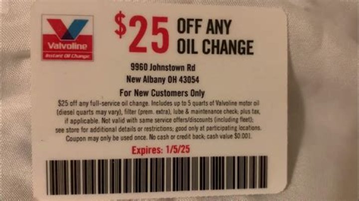25$ Valvoline Coupon: Save Big on Your Next Oil Change