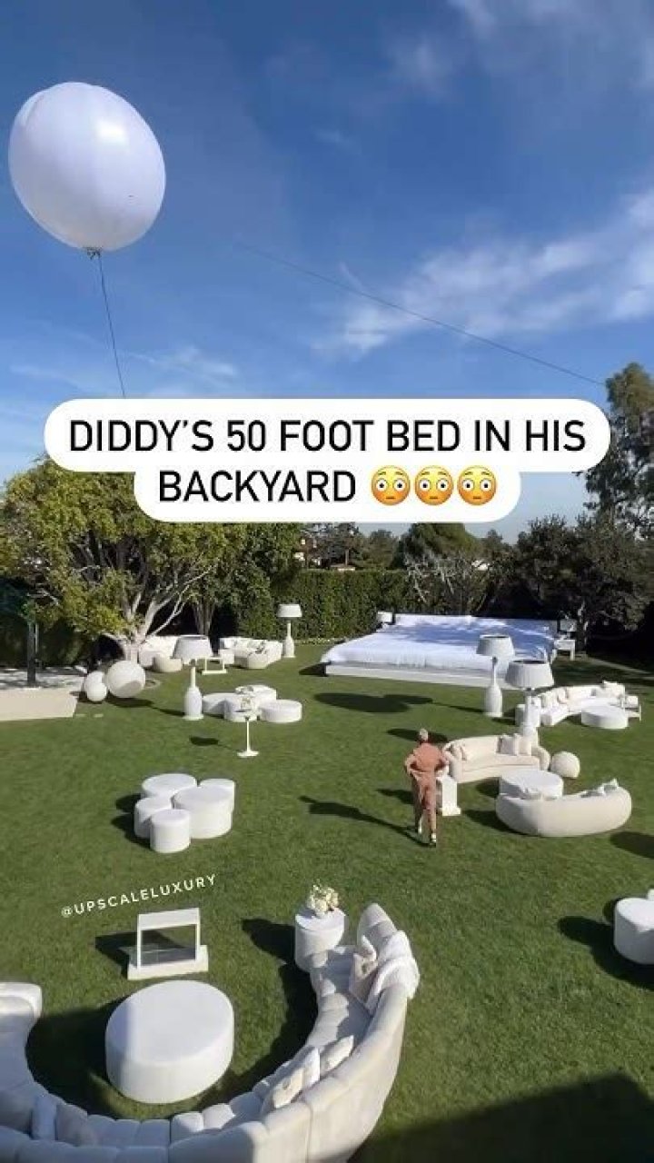 50 Foot Bed in Diddy's Backyard: The Ultimate Luxurious Retreat