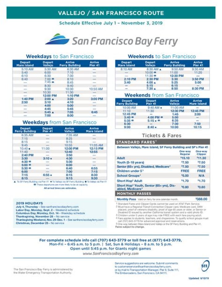 Ferry Schedule Vallejo to SF: Your Ultimate Guide for Seamless Travel