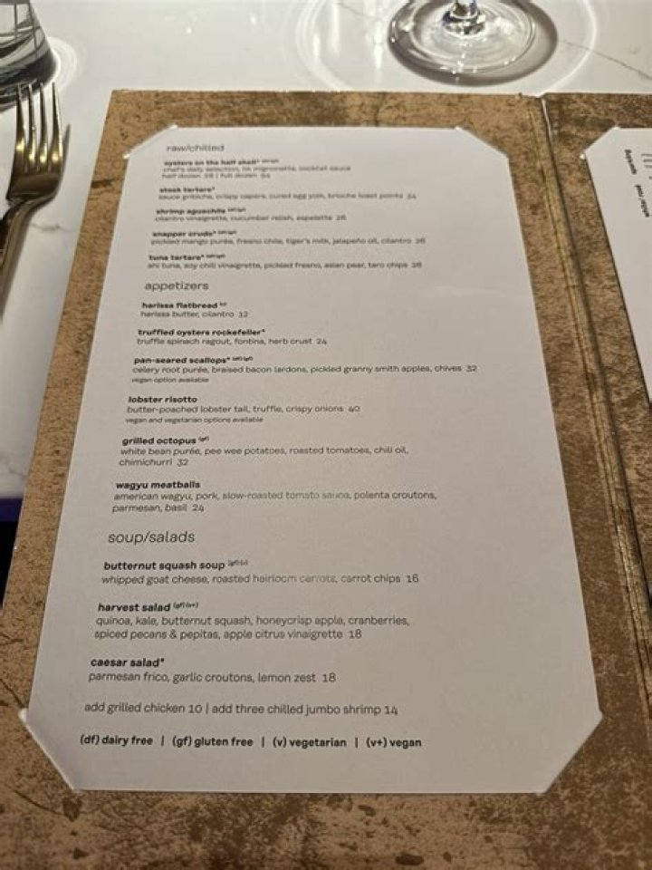 Gordon Ramsay's Hell's Kitchen Las Vegas: Menu and Prices