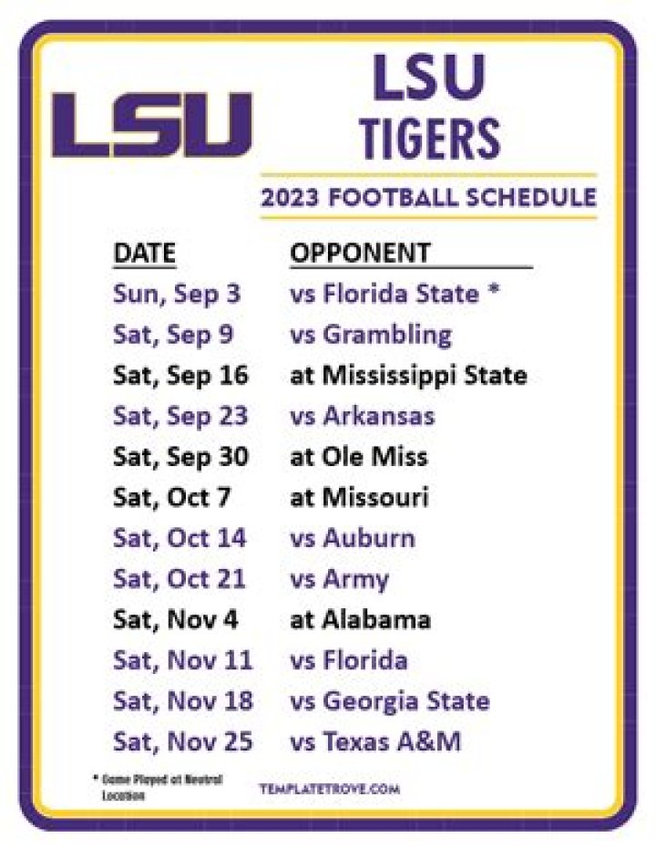 LSU Schedule 2023: Your Ultimate Guide to the Latest Updates and Highlights
