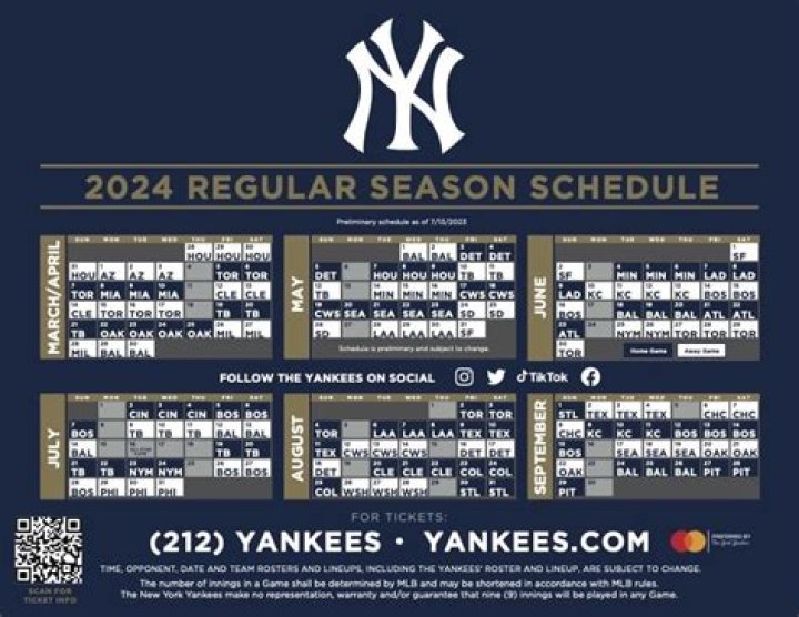 New York Yankees 2024 Baseball Schedule: A Comprehensive Guide for Fans