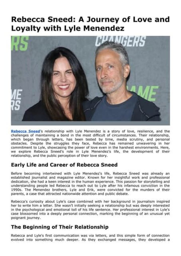 Rebecca Sneed: The Journey of an Influential Figure