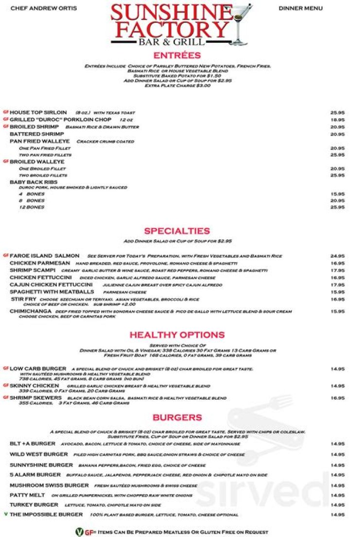 Sunshine Factory Menu Plymouth MN: A Comprehensive Guide to Your Favorite Local Spot