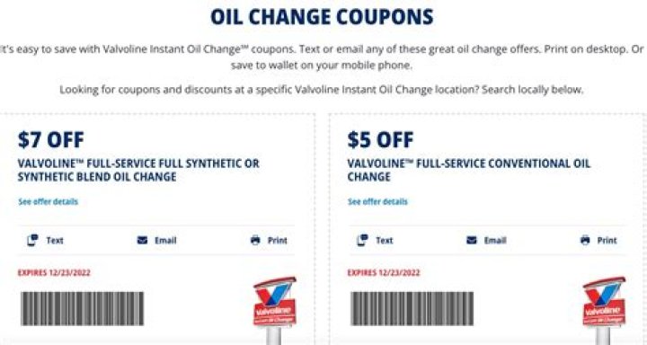 Valvoline Coupon $25 Off Oil Change: Save Big on Your Next Oil Change