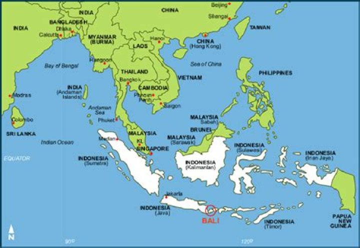 Where is the Island of Bali on the World Map?
